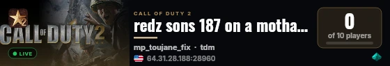 redz sons 187 on a motha goy slop live status badge