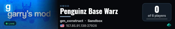 Penguinz Base Warz live status badge