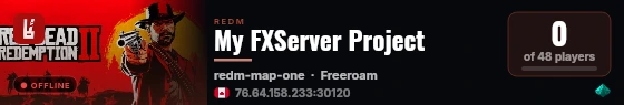 My FXServer Project live status badge