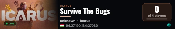 Survive The Bugs live status badge