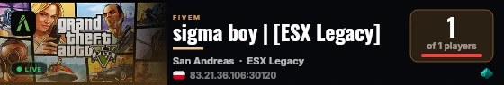 sigma boy | [ESX Legacy] live status badge