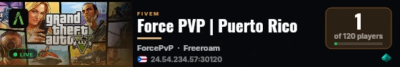 Force PVP | Puerto Rico live status badge