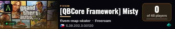 [QBCore Framework] Misty live status badge