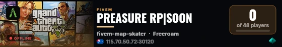 PREASURE RP|SOON live status badge