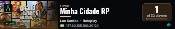 Minha Cidade RP live status badge