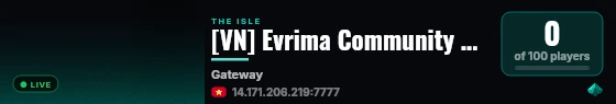 [VN] Evrima Community Server live status badge