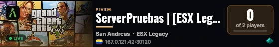 ServerPruebas | [ESX Legacy] live status badge