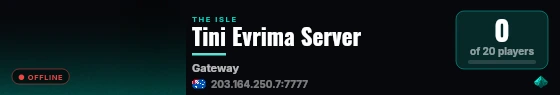 Tini Evrima Server live status badge
