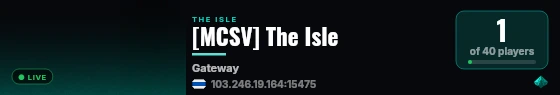 [MCSV] The Isle live status badge