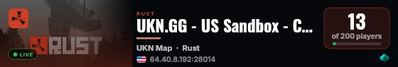 UKN.GG - US Sandbox - Creative | Build | Noclip live status badge