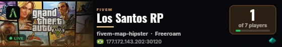 Los Santos RP live status badge