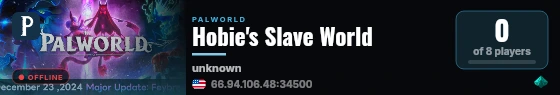 Hobie's Slave World live status badge