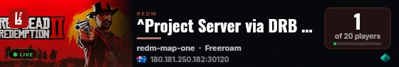 ^Project Server via DRB Studios live status badge