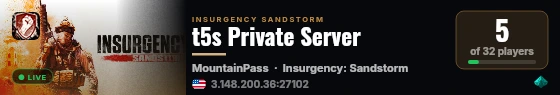 t5s Private Server live status badge