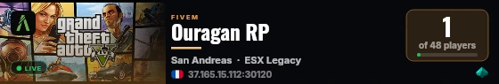 Ouragan RP live status badge