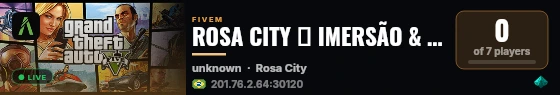ROSA CITY ➔ IMERSÃO & RP Divertido live status badge