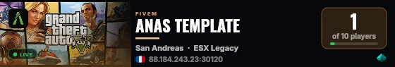 ANAS TEMPLATE live status badge