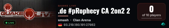 .de #pRophecy CA 2on2 2 live status badge