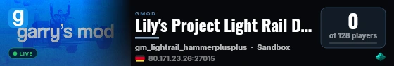 Lily's Project Light Rail Developer Server live status badge