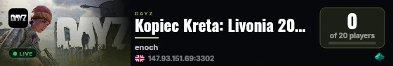 Kopiec Kreta: Livonia 2026 live status badge