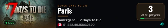 Paris live status badge