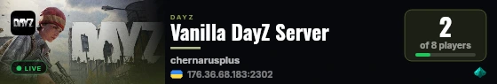 Vanilla DayZ Server live status badge