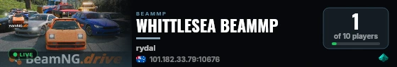 WHITTLESEA BEAMMP live status badge