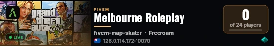 Melbourne Roleplay live status badge