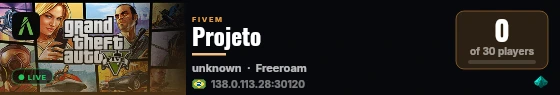 Projeto live status badge