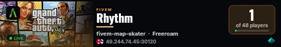 Rhythm live status badge