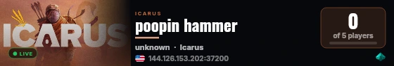 poopin hammer live status badge