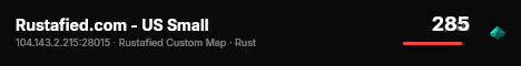 Rustafied.com - US Small live status badge