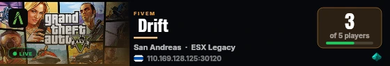  Drift live status badge