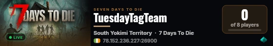 TuesdayTagTeam live status badge