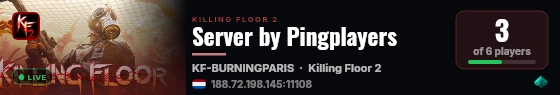 Server by Pingplayers live status badge