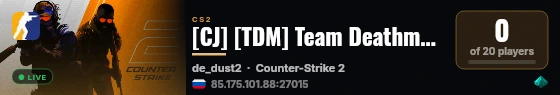 [CJ] [TDM] First an only of It's kind live status badge