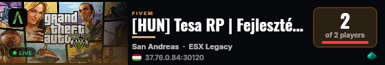 [HUN] Tesa RP | Fejlesztés alatt... live status badge