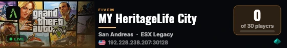 MY HeritageLife City live status badge