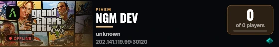 NGM DEV live status badge