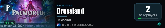 Drussland live status badge