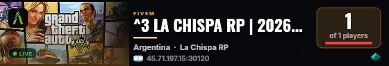 ^3 LA CHISPA RP | 2026... live status badge
