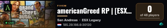 americanGreed RP | [ESX Legacy] live status badge