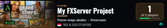 My FXServer Project live status badge