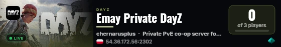Emay Private DayZ live status badge