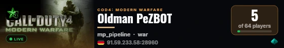 Oldman PeZBOT live status badge