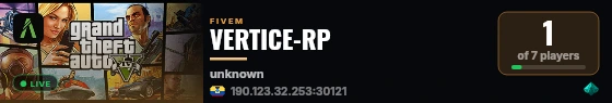 VERTICE-RP live status badge