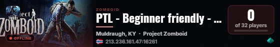 PTL - Beginner friendly - PvE Only live status badge
