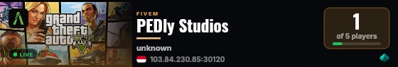 PEDly Studios live status badge