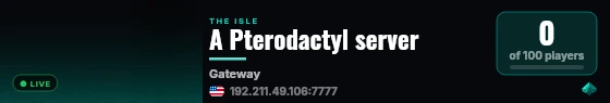 A Pterodactyl server live status badge