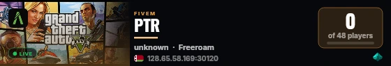 PTR live status badge